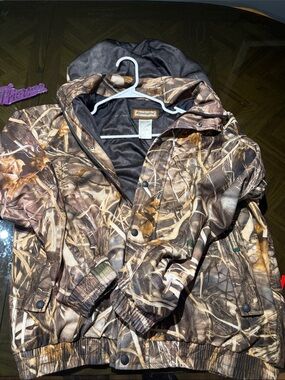 Remington Brown and Tan Camouflage Hooded Jacket